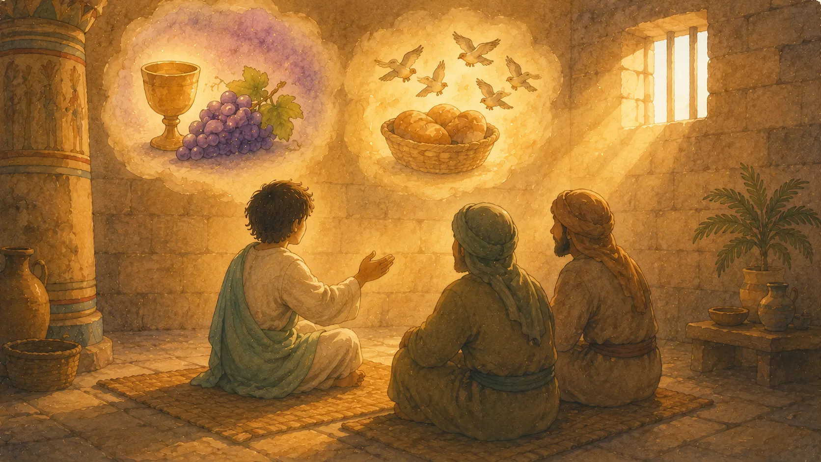 Prophet Yusuf as a young man in ancient Egypt, with a thoughtful expression, illustrating the Quranic story of Surah Yusuf Part 2 from the Quran