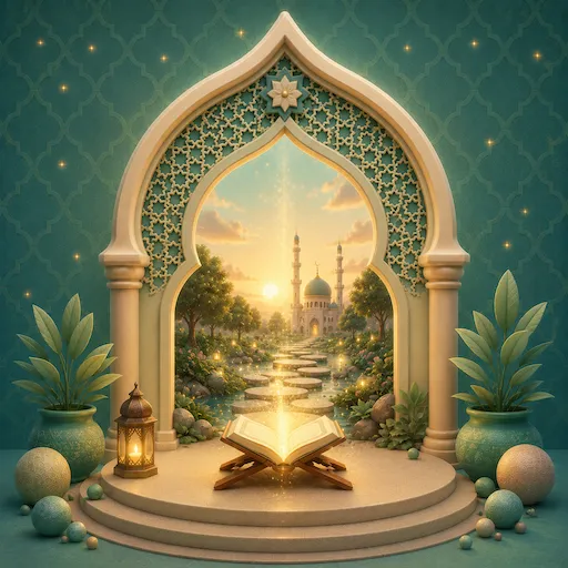 Illustration for Surah Al-Bayyinah, surah 98 of the Quran, the clear proof