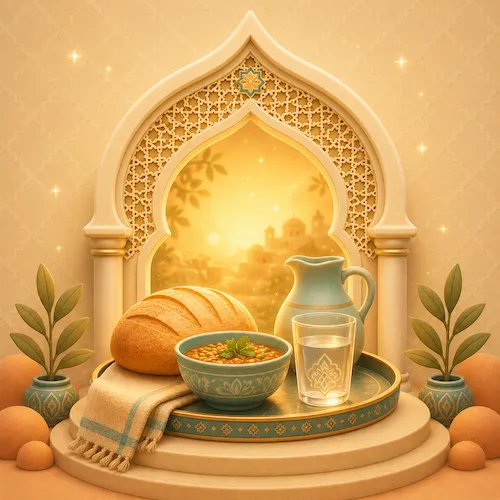 Illustration for Surah Al-Ma'un, surah 107 of the Quran, small kindnesses