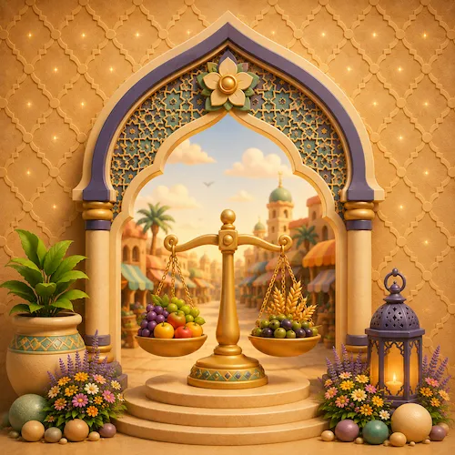 Illustration for Surah Al-Mutaffifin, surah 83 of the Quran